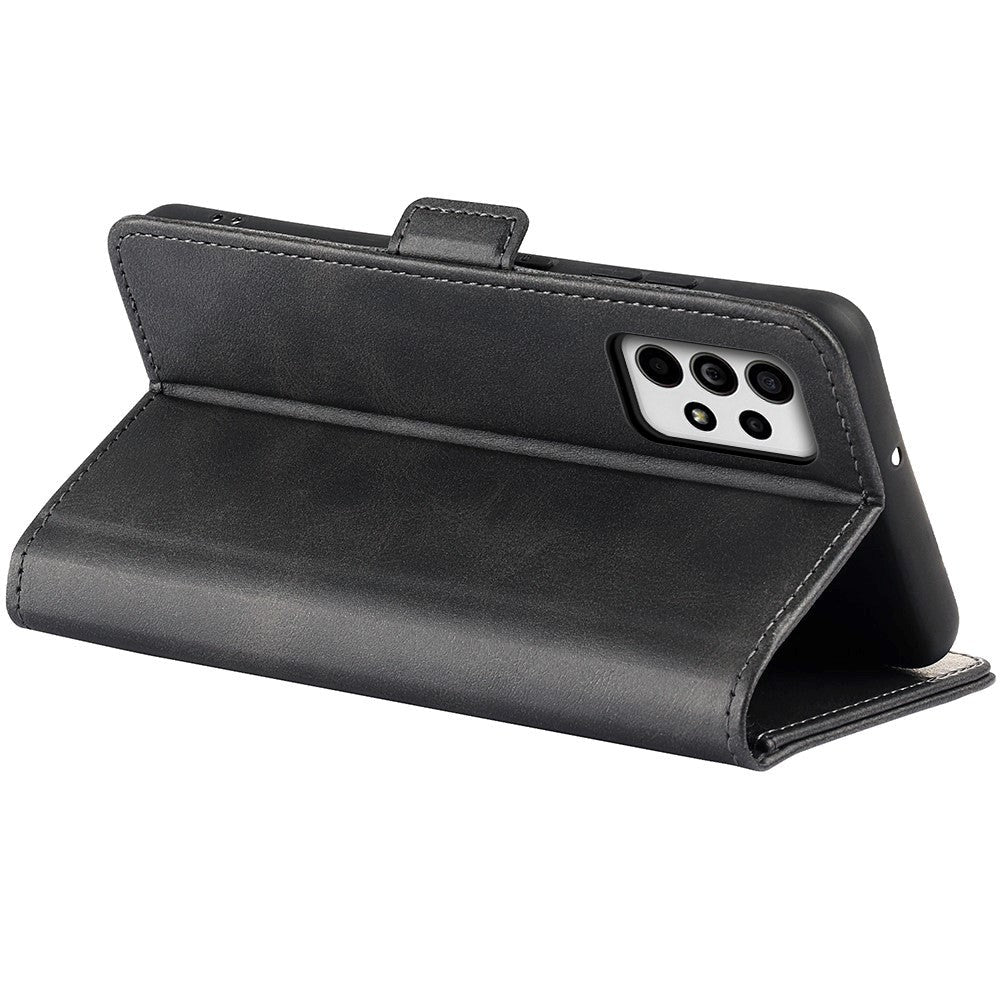 Samsung Galaxy A33 (5G) Neutralt Læder Cover m. Pung - Sort