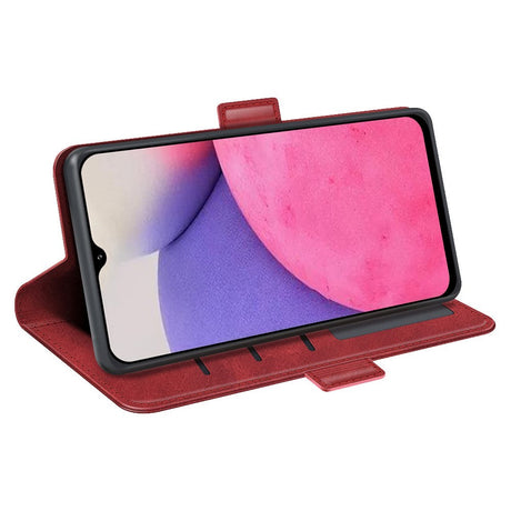 Samsung Galaxy A33 (5G) Neutralt Læder Cover m. Pung - Rød