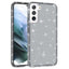 Samsung Galaxy S22 Hybrid Plastik Cover Gennemsigtig - Sort Glitter