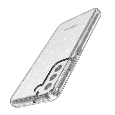 Samsung Galaxy S22 Hybrid Plastik Cover Gennemsigtig - Transparent Glitter