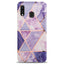 Samsung Galaxy A30 Fleksibelt Plastik Cover - Lilla Marmor