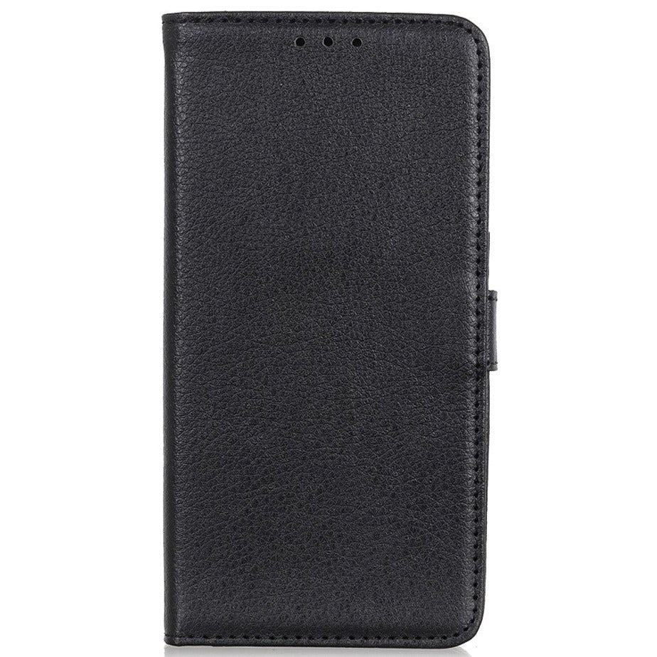 Samsung Galaxy A13 (4G) Litchi Læder Flip Cover m. Pung - Sort