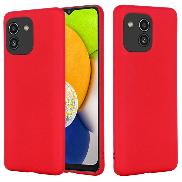 Samsung Galaxy A03 Liquid Silikone Cover - Rød