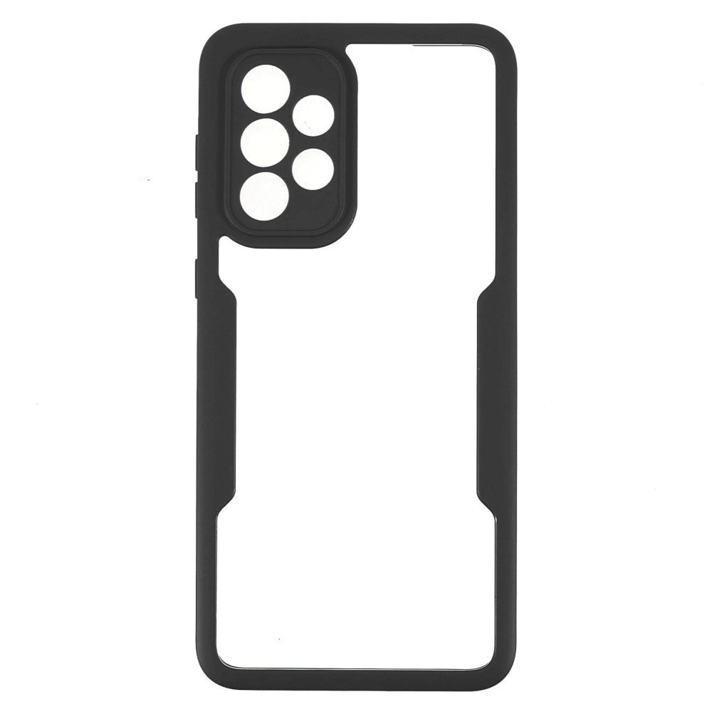 Samsung Galaxy A33 (5G) Hybrid Plastik Cover m. Skærmbeskyttelse - Sort / Gennemsigtig