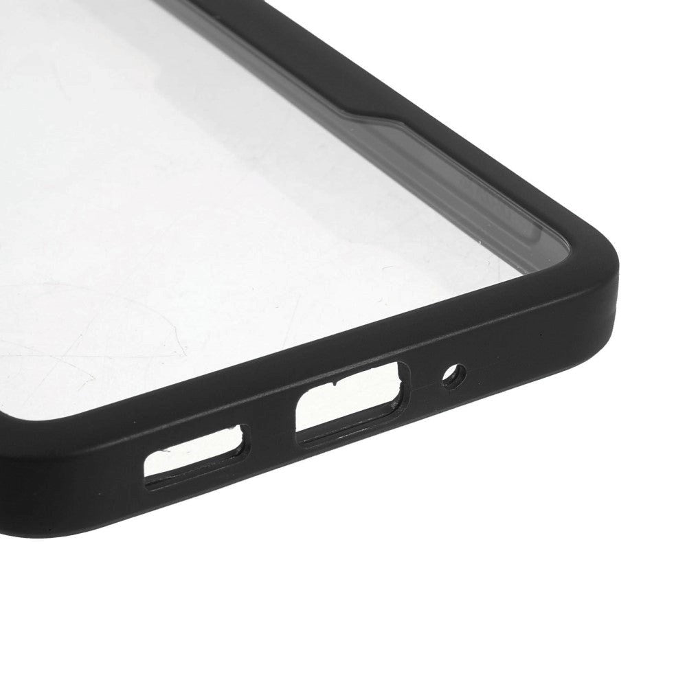 Samsung Galaxy A33 (5G) Hybrid Plastik Cover m. Skærmbeskyttelse - Sort / Gennemsigtig