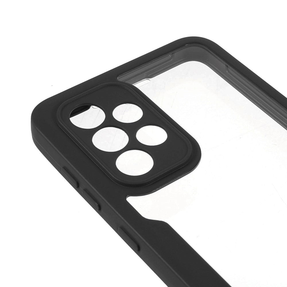 Samsung Galaxy A33 (5G) Hybrid Plastik Cover m. Skærmbeskyttelse - Sort / Gennemsigtig