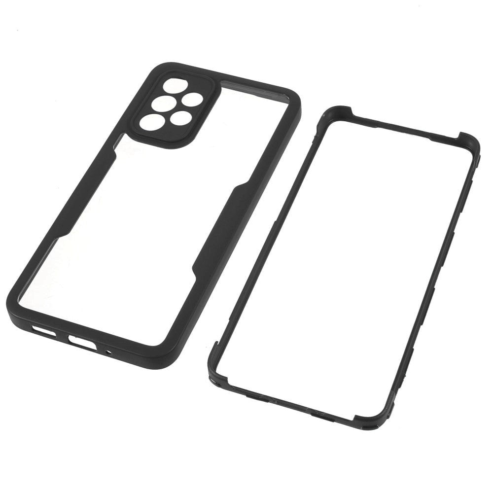Samsung Galaxy A33 (5G) Hybrid Plastik Cover m. Skærmbeskyttelse - Sort / Gennemsigtig