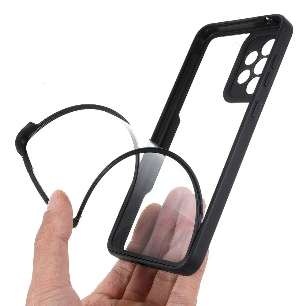 Samsung Galaxy A33 (5G) Hybrid Plastik Cover m. Skærmbeskyttelse - Sort / Gennemsigtig