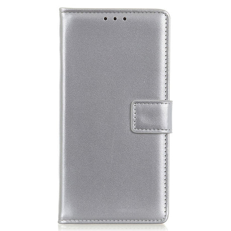 Samsung Galaxy A73 (5G) Læder Cover m. Pung - Sølv