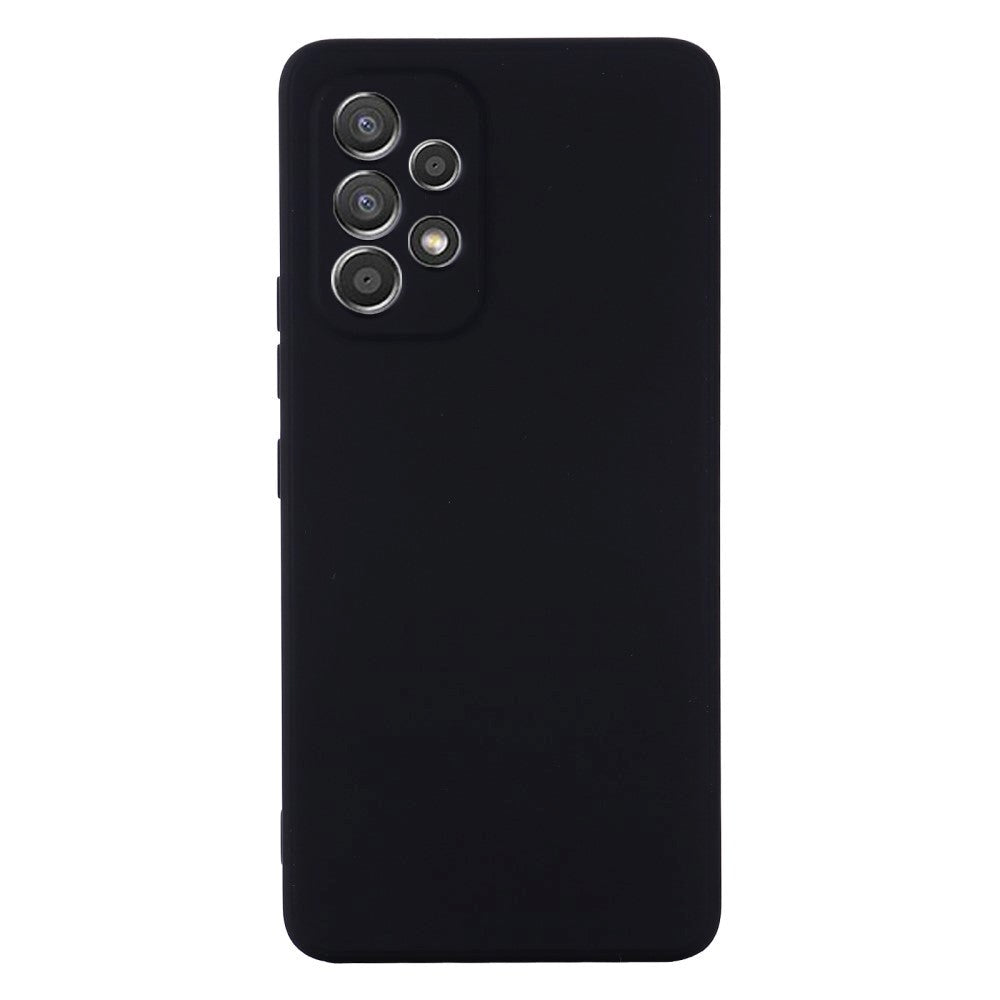 Samsung Galaxy A33 (5G) Liquid Silikone Bagside Cover m. Strop - Sort