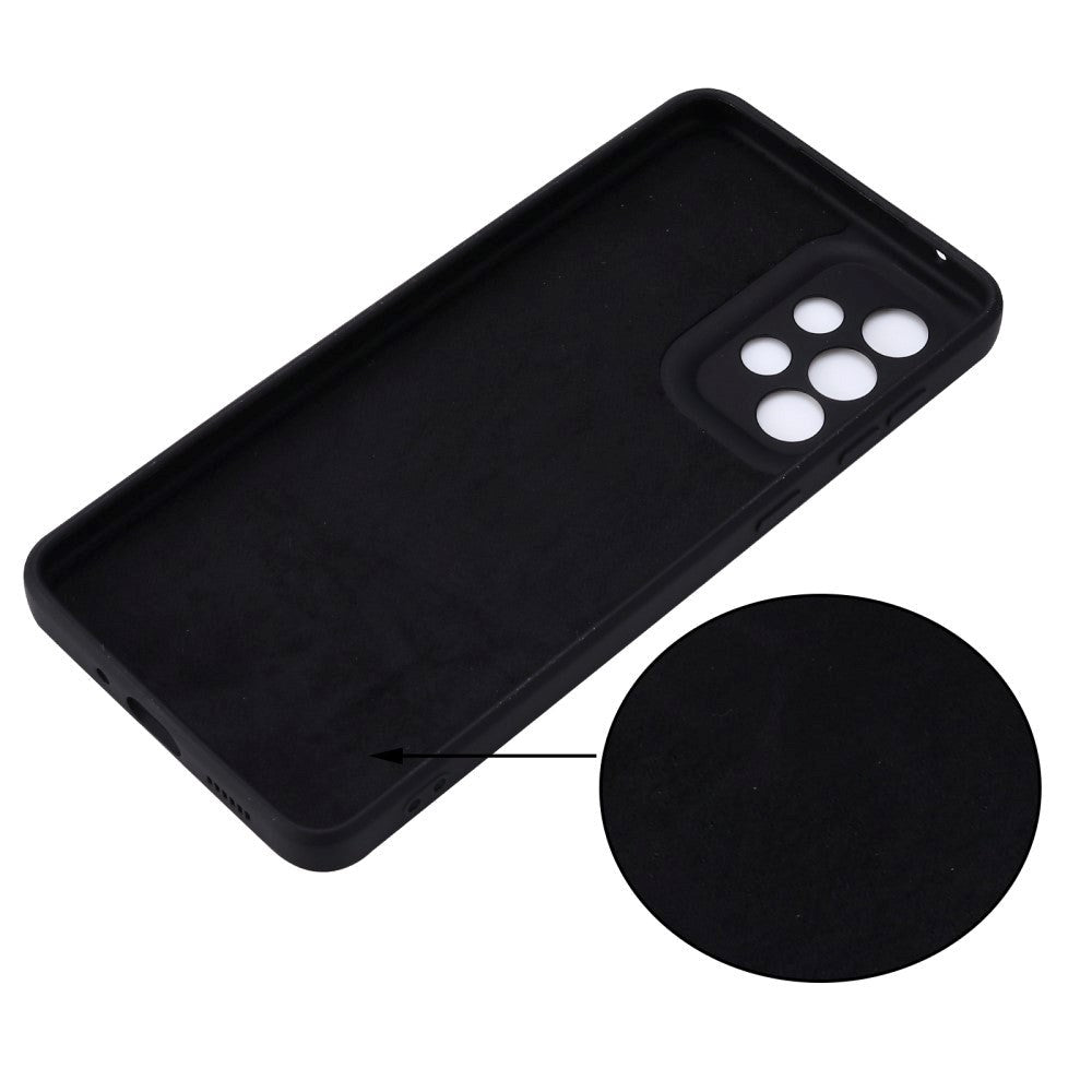Samsung Galaxy A33 (5G) Liquid Silikone Bagside Cover m. Strop - Sort