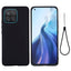 Samsung Galaxy A03 Liquid Silikone Bagside Cover m. Strop - Sort
