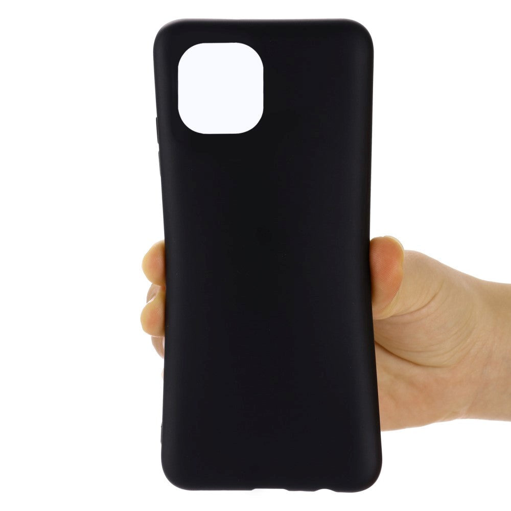 Samsung Galaxy A03 Liquid Silikone Bagside Cover m. Strop - Sort