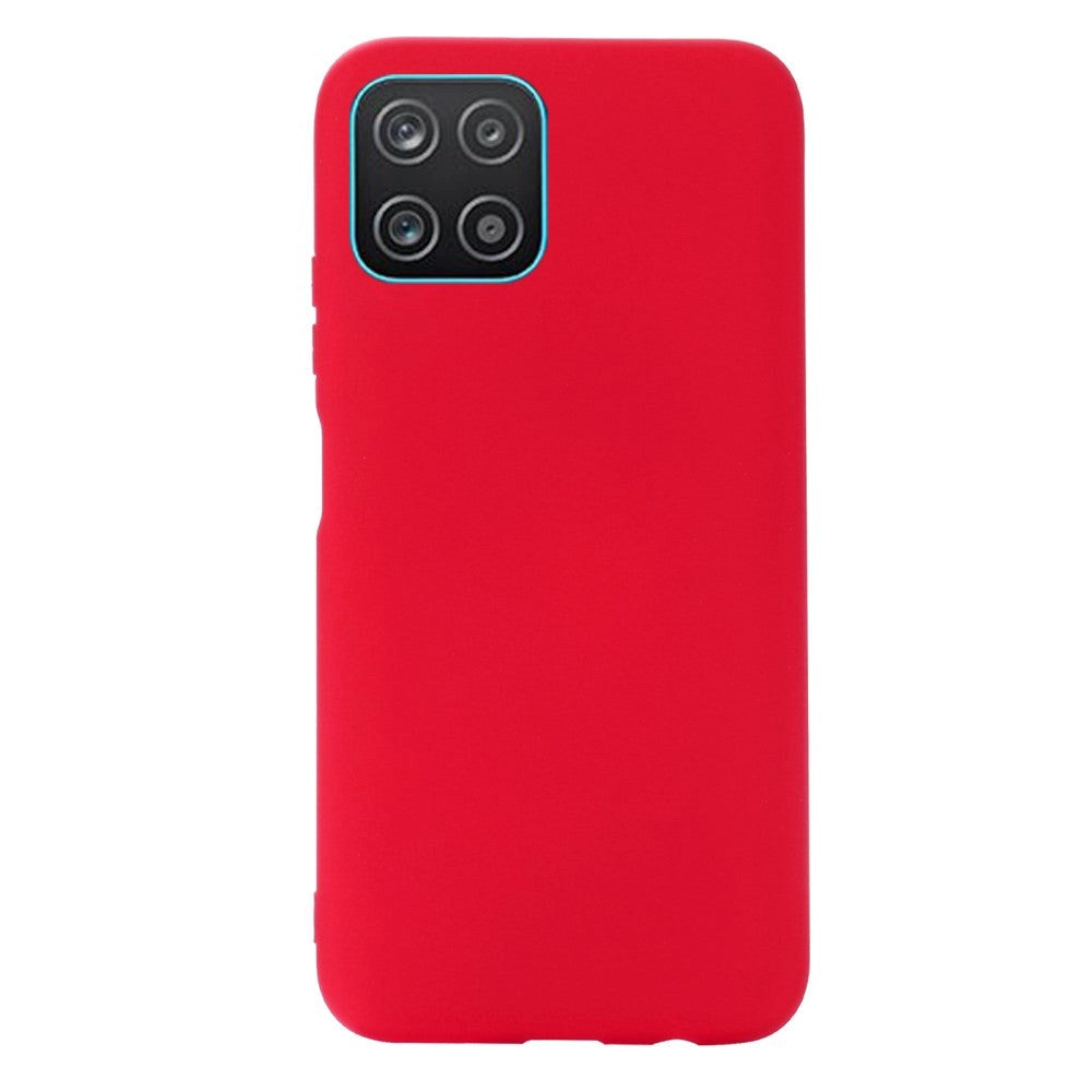 Samsung Galaxy A03 Liquid Silikone Bagside Cover m. Strop - Rød
