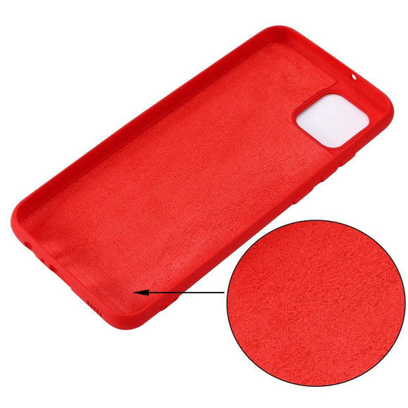 Samsung Galaxy A03 Liquid Silikone Bagside Cover m. Strop - Rød
