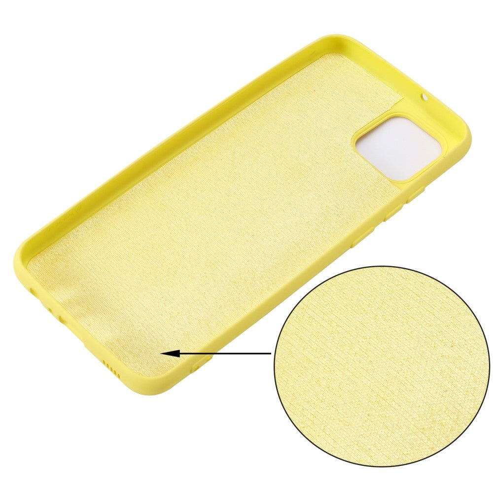 Samsung Galaxy A03 Liquid Silikone Bagside Cover m. Strop - Gul