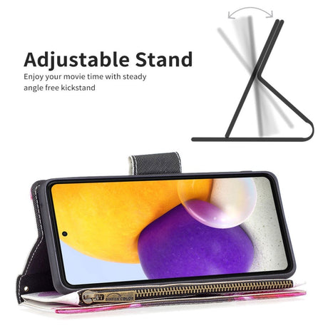 Samsung Galaxy A73 (5G) Læder Cover m. Stor Pung - Flerfarvet Solsikke