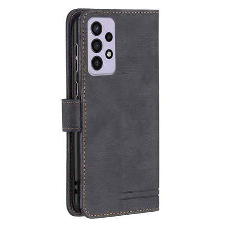 Samsung Galaxy A73 (5G) BINFEN Blødt Læder Cover m. Pung - Udvendig Magnetflap - Sort