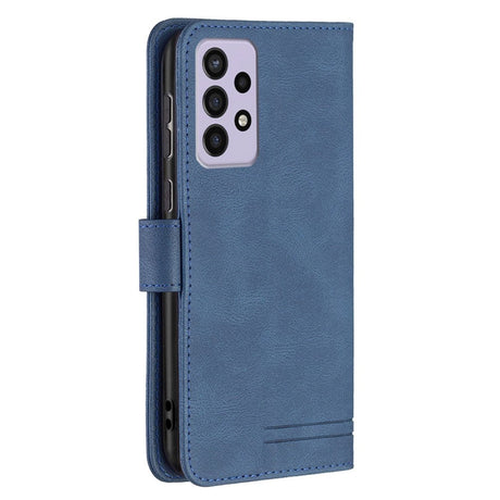 Samsung Galaxy A73 (5G) BINFEN Blødt Læder Cover m. Pung - Udvendig Magnetflap - Blå