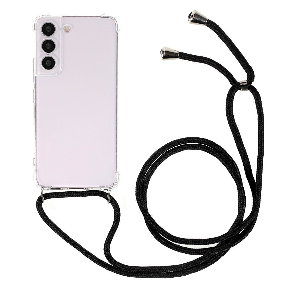 Samsung Galaxy S22 Fleksibelt Plastik Cover m. Snor / Strop - Gennemsigtig