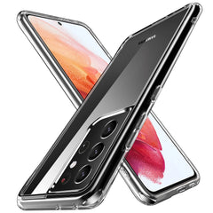 Samsung Galaxy S21 Ultra Crystal Clear Hybrid Plastik Cover - Gennemsigtig