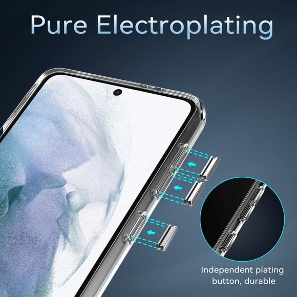 Samsung Galaxy S21 Ultra Crystal Clear Hybrid Plastik Cover - Gennemsigtig