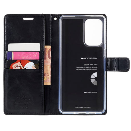Samsung Galaxy A73 (5G) GOOSPERY Blue Moon Læder Cover m. Pung - Sort
