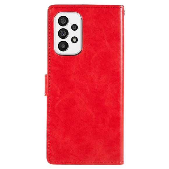 Samsung Galaxy A73 (5G) GOOSPERY Blue Moon Læder Cover m. Pung - Rød