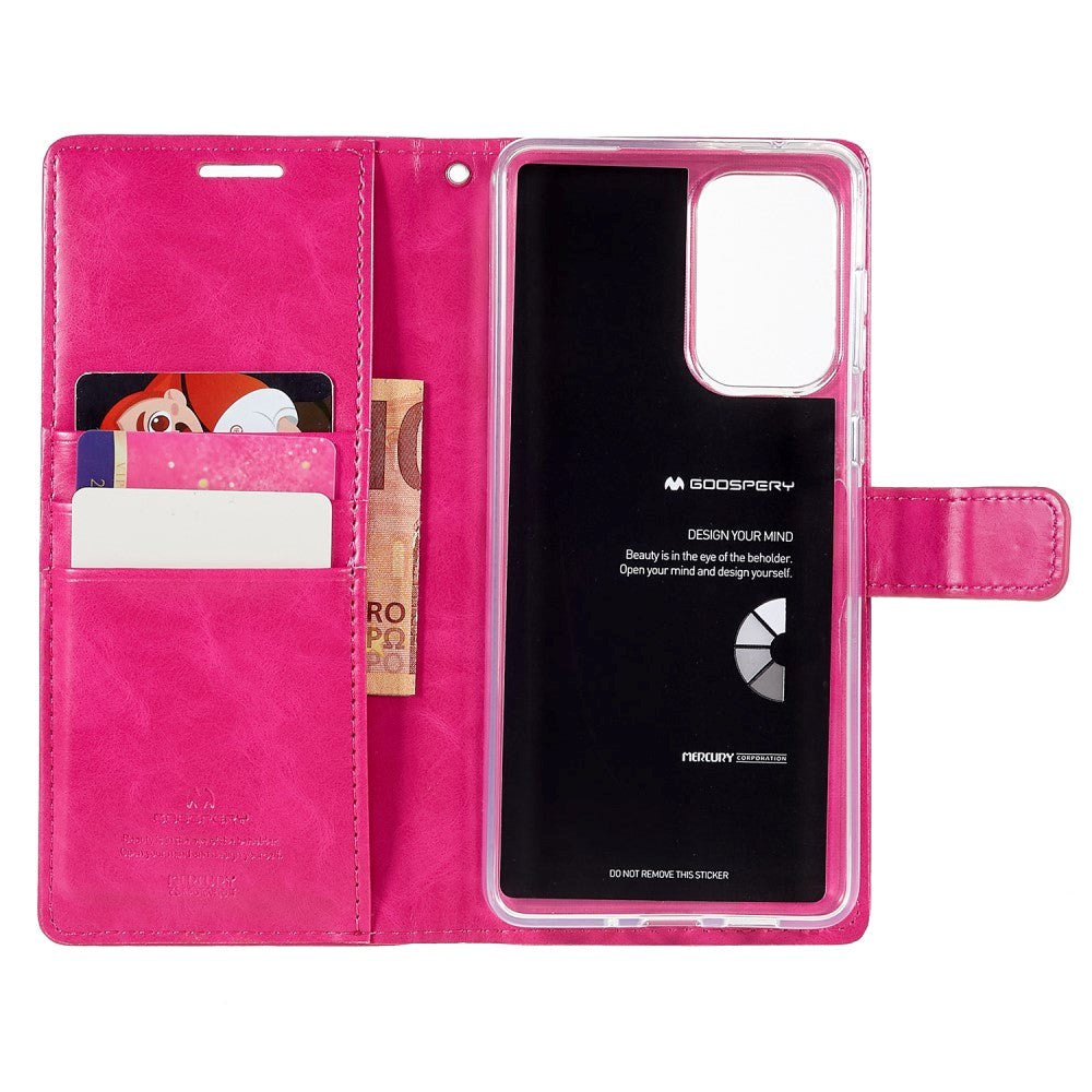 Samsung Galaxy A73 (5G) GOOSPERY Blue Moon Læder Cover m. Pung - Lyserød
