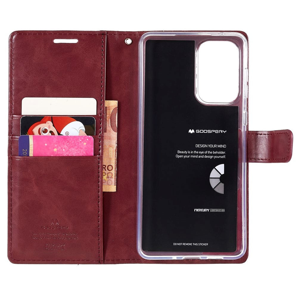 Samsung Galaxy A73 (5G) GOOSPERY Blue Moon Læder Cover m. Pung - Brun