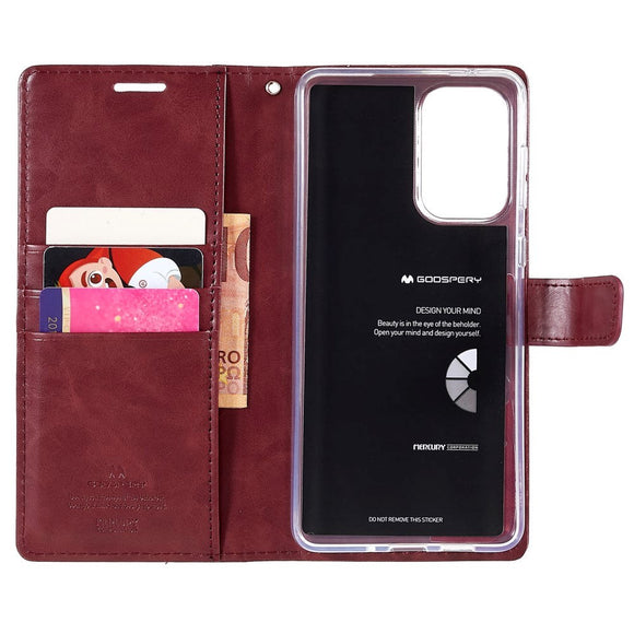 Samsung Galaxy A73 (5G) GOOSPERY Blue Moon Læder Cover m. Pung - Brun