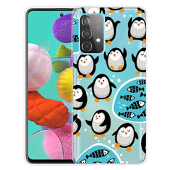 Samsung Galaxy A23 / A23 (5G) Fleksibelt Plastik Cover Gennemsigtig m. Print- Pingvin