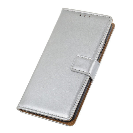 Samsung Galaxy M33 Læder Cover m. Pung & Kickstand - Sølv