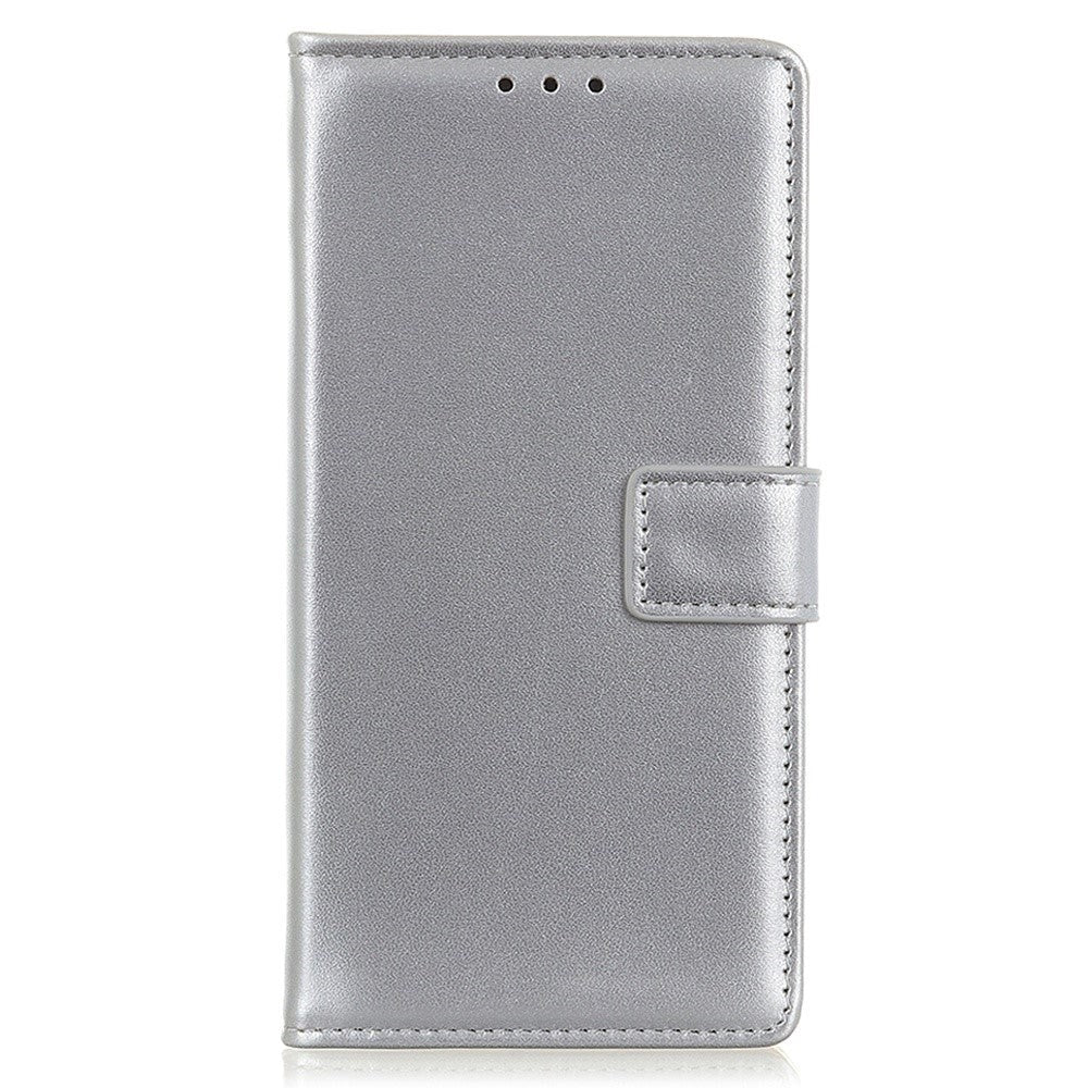 Samsung Galaxy M33 Læder Cover m. Pung & Kickstand - Sølv