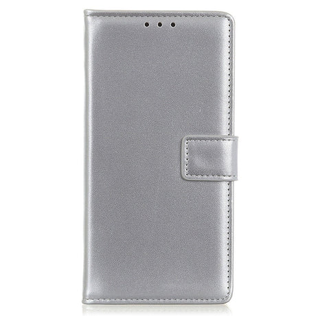 Samsung Galaxy M33 Læder Cover m. Pung & Kickstand - Sølv