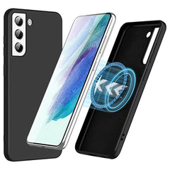 Samsung Galaxy S22+ (Plus) Cover m. Indbygget Magnetring - MagSafe Kompatibel - Sort