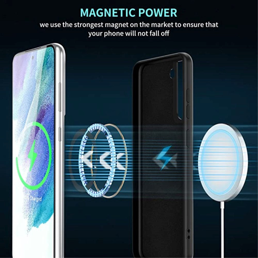 Samsung Galaxy S22+ (Plus) Cover m. Indbygget Magnetring - MagSafe Kompatibel - Sort