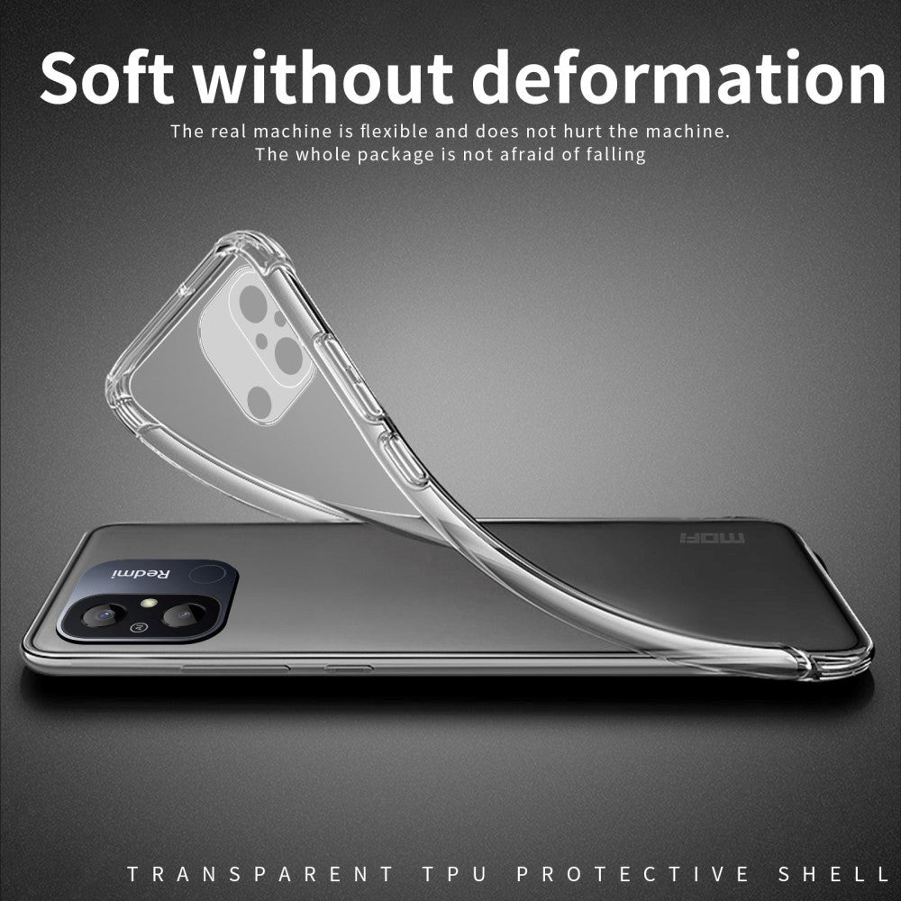 Xiaomi Redmi 12C MOFI Fleksibelt Plastik Cover - Gennemsigtig