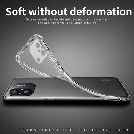 Xiaomi Redmi 12C MOFI Fleksibelt Plastik Cover - Gennemsigtig