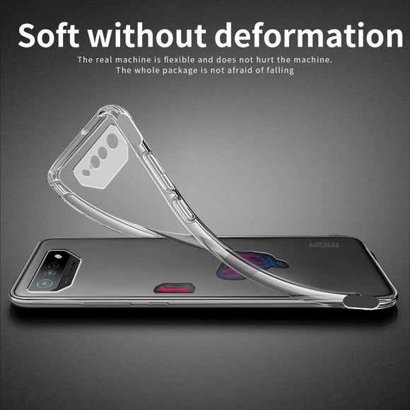 Asus Rog Phone 7 MOFI Fleksibelt Plastik Cover - Gennemsigtig