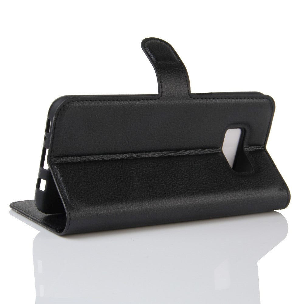 Samsung Galaxy S8+ (S8 Plus) Soft Pouch Læder Etui m. Pung Sort