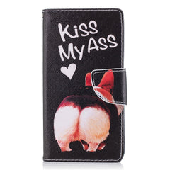 Sony Xperia XA2 Kunstlæder Flipcover m. Kortholder - Kiss