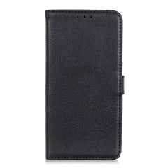 Sony Xperia L4 Litchi Texture Leather Stand Cover m. Pung - Sort