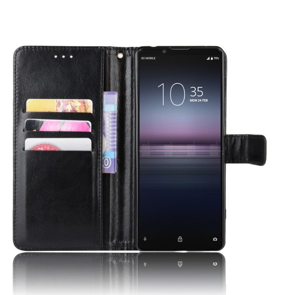EIDERWOOD Sony Xperia 5 II Læder Cover m. Pung & Strop - Sort