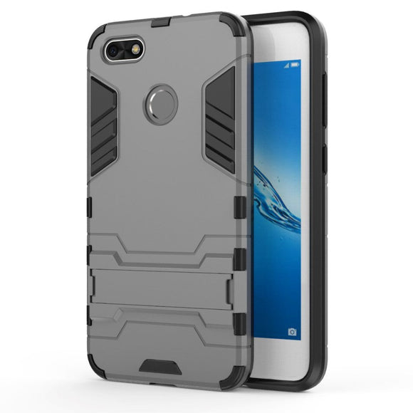 Huawei P9 Lite Mini Håndværker Cover m. Fod Grå