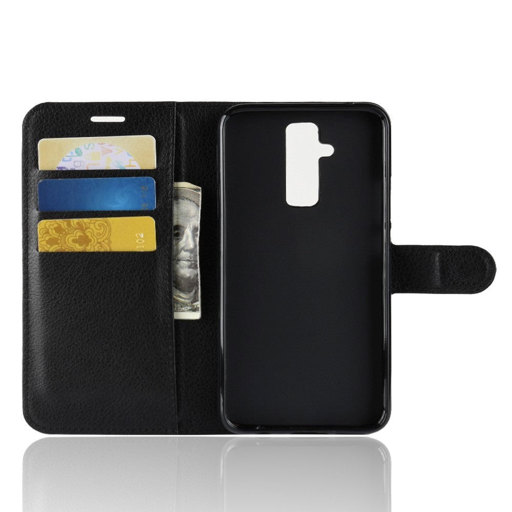 Huawei Mate 20 Lite Litchi Texture Leather Stand Cover m. Pung Sort