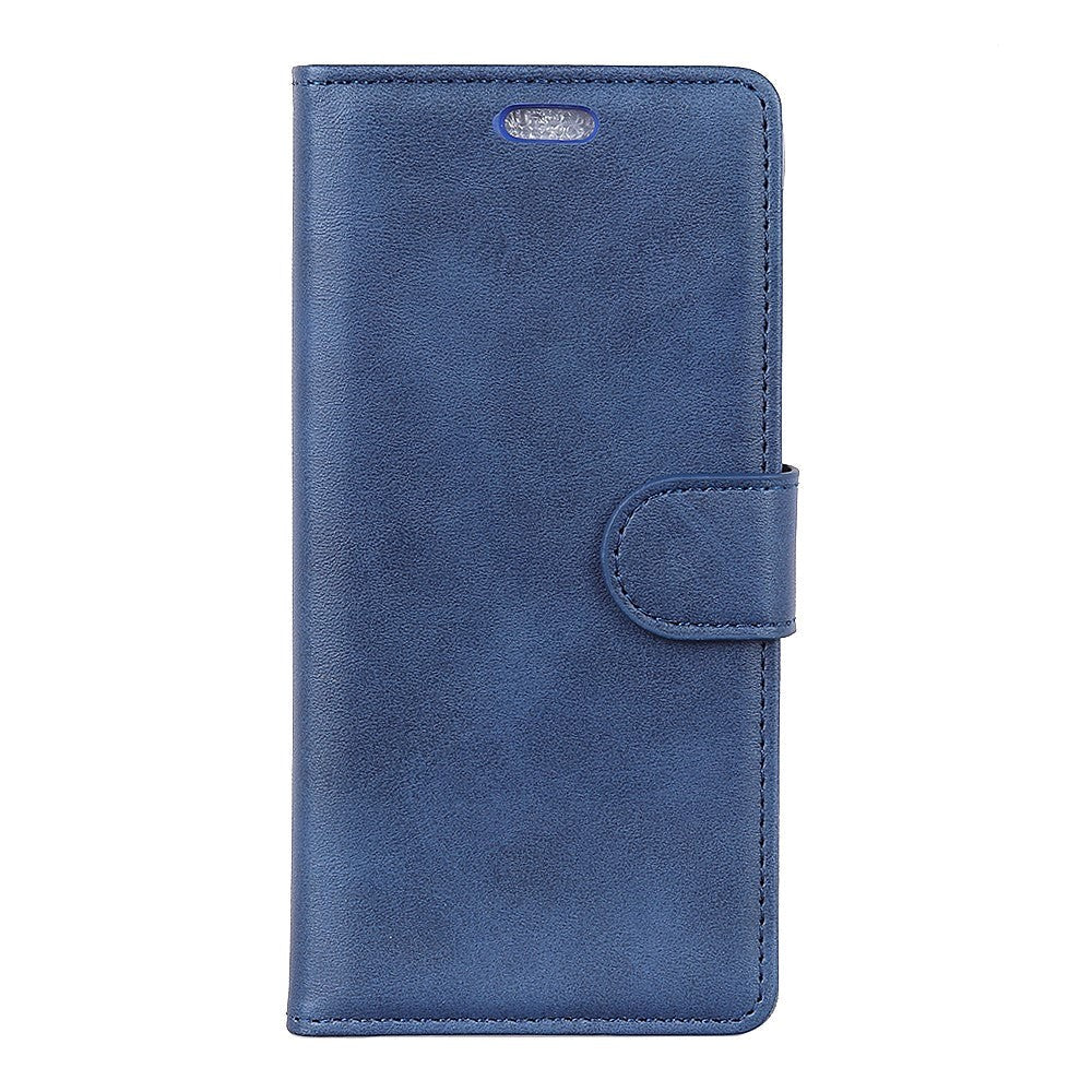Huawei P30 Pro Mat Læder Cover m. Pung Mørkeblå