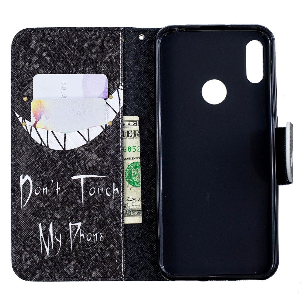 Huawei Y6 / Y6s (2019) Læder Flip Cover m. Pung - Uhyggeligt Smil