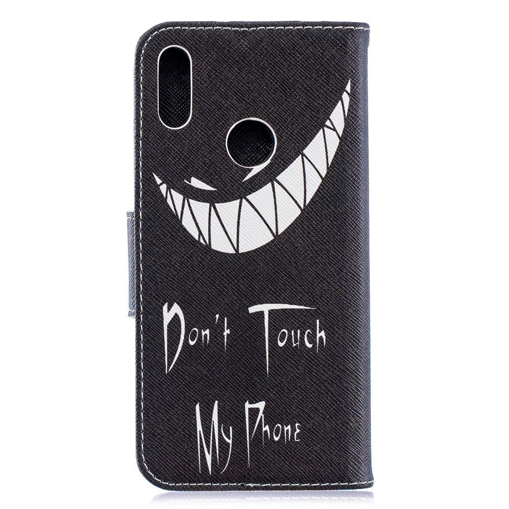 Huawei Y6 / Y6s (2019) Læder Flip Cover m. Pung - Uhyggeligt Smil