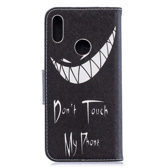 Huawei Y6 / Y6s (2019) Læder Flip Cover m. Pung - Uhyggeligt Smil